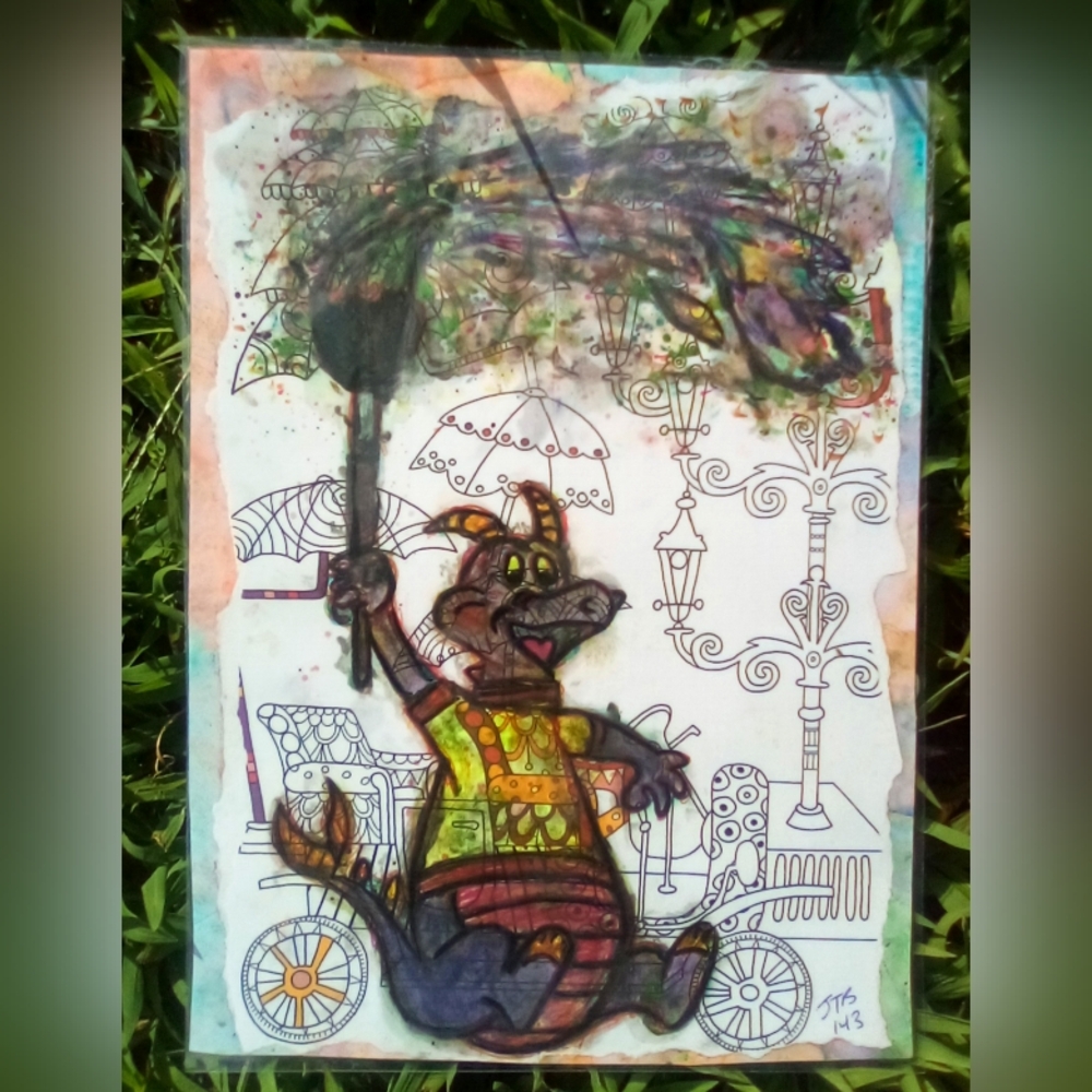 🎨Figment Watercolor Painting Art🖼